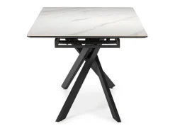 Mesa extensible de cerámica para 6/8 personas blanca 160/200x76 cm