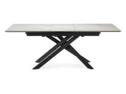 Mesa extensible de cerámica para 6/8 personas blanca 160/200x76 cm