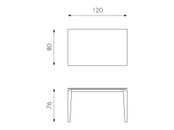 Mesa extensible de 120cm a 170cm moderna encimera de cerámica sobre cristal templado mármol Calacatta Borghini