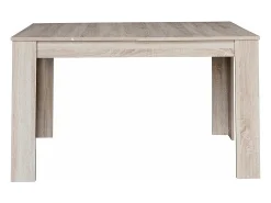 Mesa Extensible de Comedor o Cocina Miramy 178cm, Blanco y Cemento