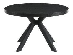 Mesa extensible de comedor 4 a 8 comensales de MDF y acero - Color: negro - KOMONI
