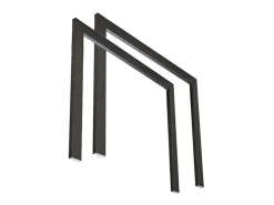 Mesa extensible de diseño con patas entrelazadas antracita Klass-Color Natural-Ancho extensible