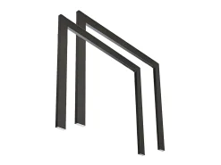Mesa extensible de diseño con patas entrelazadas antracita Klass-Color Gris cemento-Ancho extensible