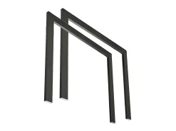 Mesa extensible de diseño con patas entrelazadas antracita Klass-Color Blanco-Ancho extensible