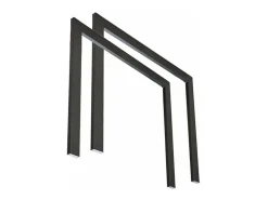 Mesa extensible de diseño con patas entrelazadas antracita Klass-Color Blanco-Ancho extensible