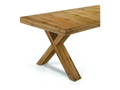 Mesa extensible de madera roble anudado 160x90 cm - 410x90 cm - GALLIPOLI
