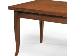 Mesa extensible de madera acabado nogal 140x80 - 220x80 cm - SANTO SPIRITO