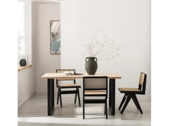 Mesa extensible de Madera Natural 76 x 150- Khonor