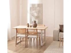 Mesa extensible de Madera Natural 76 x 150- Khonor
