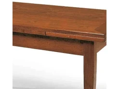 Mesa extensible de madera acabado nogal 120x80 - 200x80 cm - SANTO SPIRITO