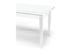 Mesa extensible de madera blanca 140x80 - 220x80 cm - SANTA CROCE