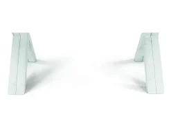 Mesa extensible de madera blanca 180x100 cm - 480x100 cm - GALLIPOLI