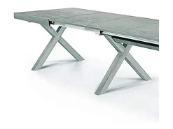 Mesa extensible de madera de beton 160x90 cm - 410x90 cm - GALLIPOLI