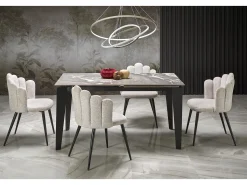 Mesa extensible de mármol para 6/8 personas 141/201x81 cm
