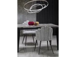 Mesa extensible de mármol para 6/8 personas 141/201x81 cm
