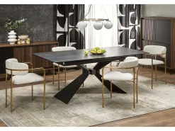 Mesa extensible de mármol para 6/8 personas 180/230x90 cm