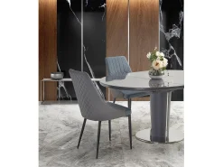 Mesa extensible de mármol para 6/8 personas 120/160x120 cm