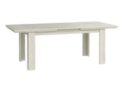 Mesa extensible de 76x160x90 cm para comedor o cocina en color blanco pino Karen