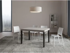 Mesa extensible Everyday Cashmere 120/380x90 cm con patas antracita