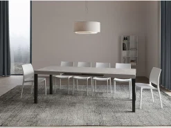 Mesa extensible Everyday Cashmere 120/380x90 cm con patas antracita