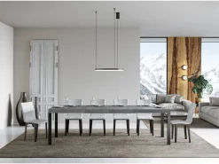 Mesa extensible Everyday Premium 120/380x90 cm patas hormigón antracita