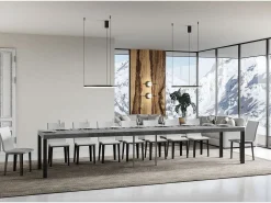 Mesa extensible Everyday Premium 120/380x90 cm patas hormigón antracita