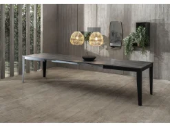 Mesa extensible grande (130/290 x 80 cm) en melamina negra