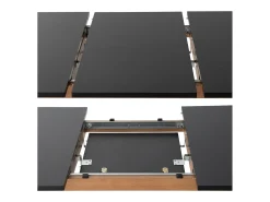Mesa extensible HELGA 120 / 160cm negro