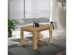 Mesa extensible Jesi ideal para 6-8 personas color roble 90/180x90x75 cm