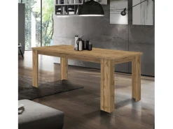 Mesa extensible Jesi ideal para 6-8 personas, color roble 140/190 x 90 x 75 cm
