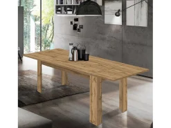 Mesa extensible Jesi ideal para 6-8 personas, color roble 140/190 x 90 x 75 cm
