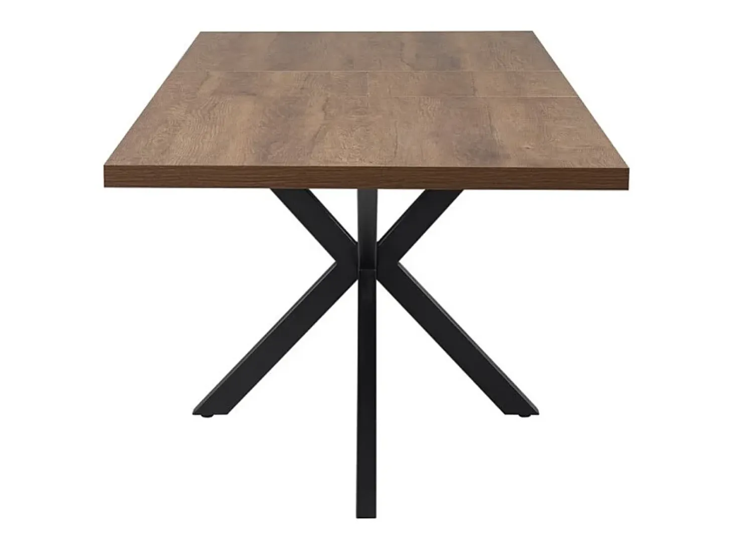 Mesa extensible KALVANO – 160 a 200 cm – Roble oscuro – Tablero 40 mm – Diseño contemporáneo