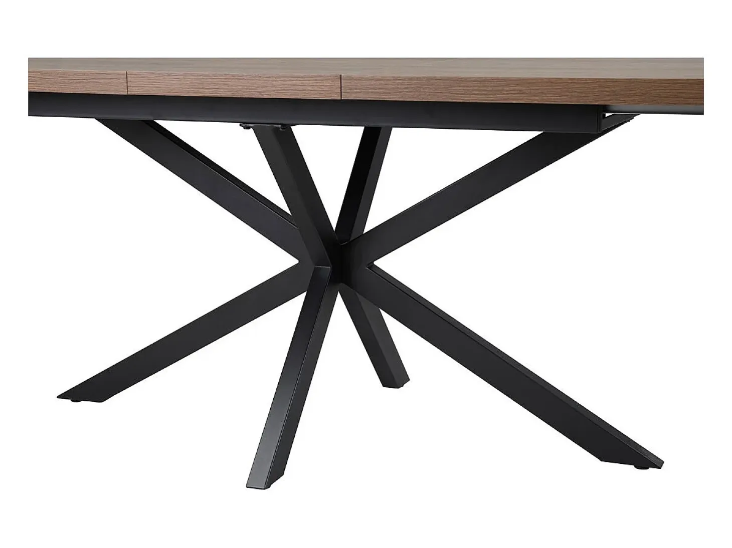 Mesa extensible KALVANO – 160 a 200 cm – Roble oscuro – Tablero 40 mm – Diseño contemporáneo