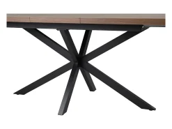 Mesa extensible KALVANO – 160 a 200 cm – Roble oscuro – Tablero 40 mm – Diseño contemporáneo