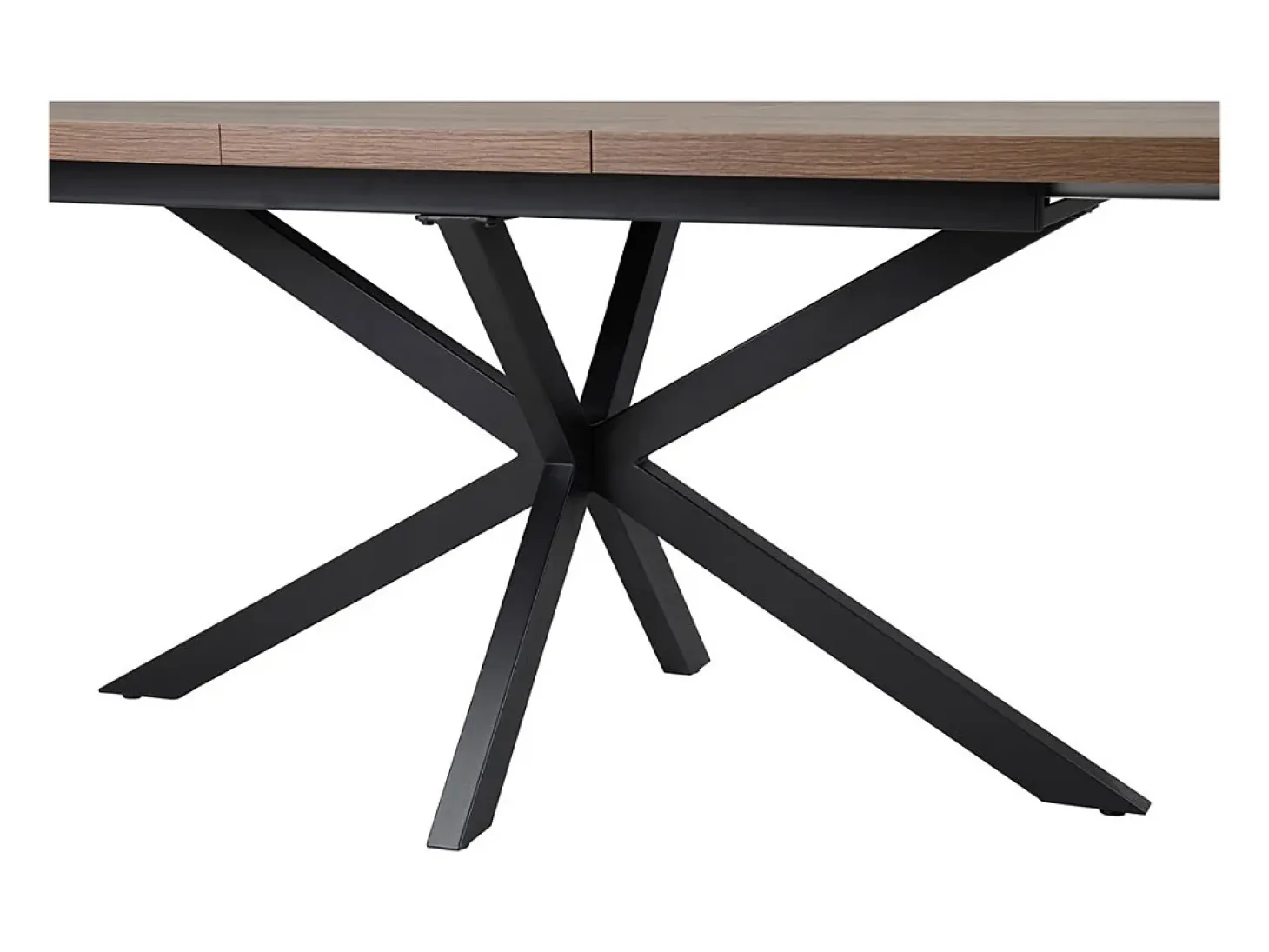 Mesa extensible KALVANO – 160 a 200 cm – Roble oscuro – Tablero 40 mm – Diseño contemporáneo