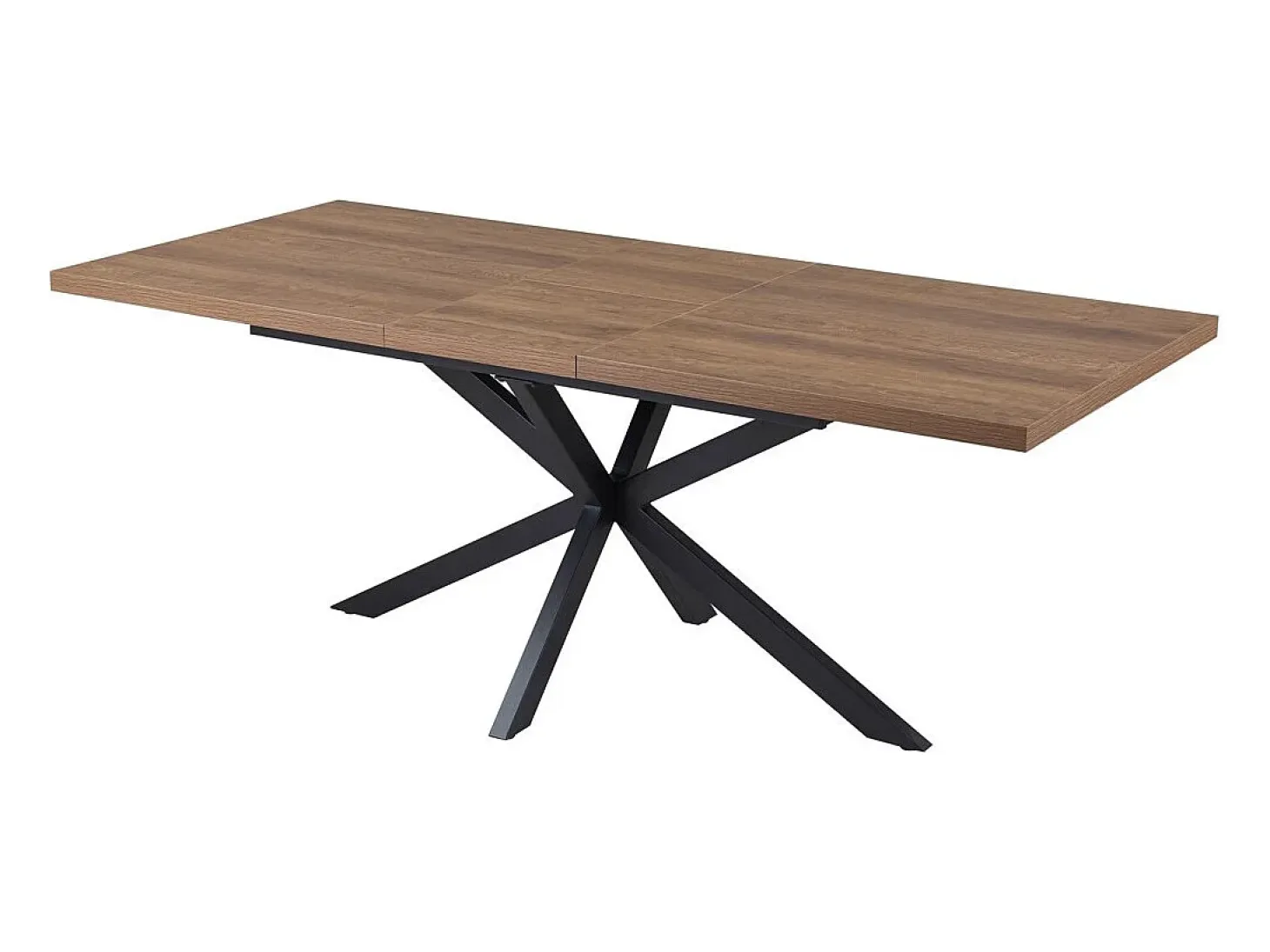 Mesa extensible KALVANO – 160 a 200 cm – Roble oscuro – Tablero 40 mm – Diseño contemporáneo