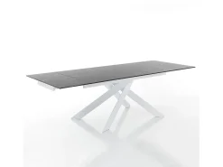 Mesa extensible LUNDY MATT BLACK MARBLE