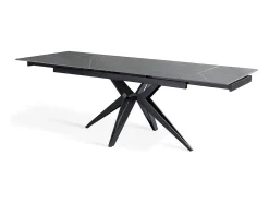 Mesa extensible Match 2 (160/240 x 90 cm) en cerámica negra