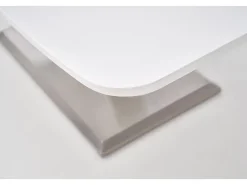 Mesa extensible MDF lacada blanco 160/220×90 cm