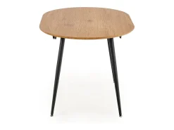Mesa extensible MDF laminada roble patas acero 120/160×80 cm