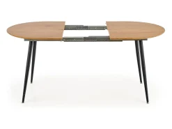 Mesa extensible MDF laminada roble patas acero 120/160×80 cm