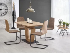 Mesa extensible MDF laminada roble 160/220×90 cm