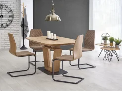 Mesa extensible MDF laminada roble 160/220×90 cm