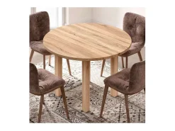 Mesa extensible Pablo en roble cambrian. 94/124 x 94 cm x 76 cm