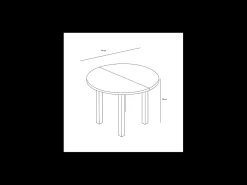 Mesa extensible Pablo en roble cambrian. 94/124 x 94 cm x 76 cm
