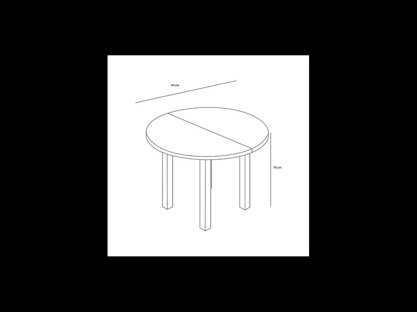 Mesa extensible Pablo en roble cambrian. 94/124 x 94 cm x 76 cm