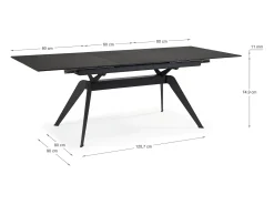 Mesa extensible para 6/8 personas en cerámica 160/220x76 cm