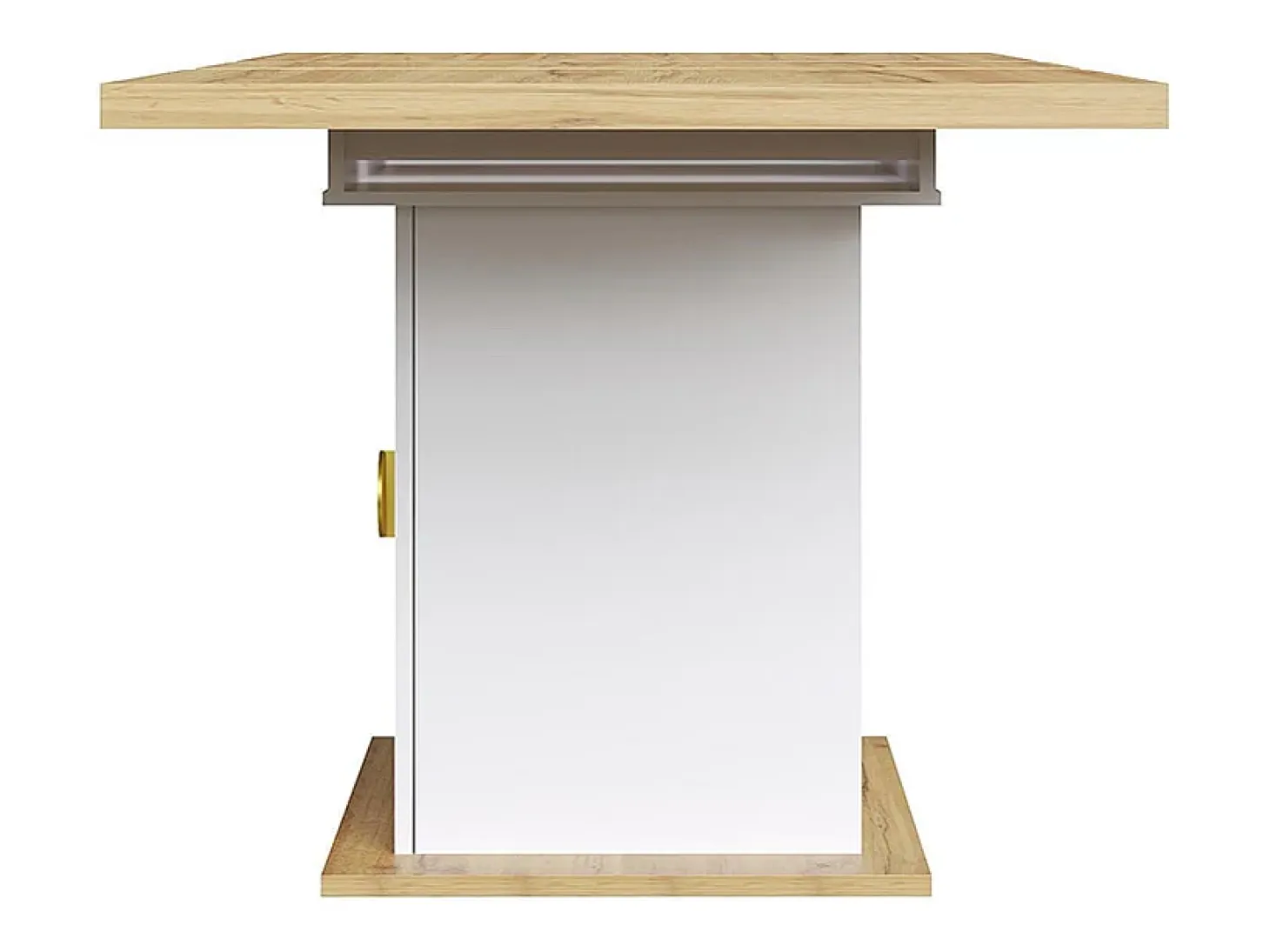 Mesa extensible para el comedor, la cocina y el salón, 110 (140) x 70 x 76 cm, chapa de madera con relieve, blanco
