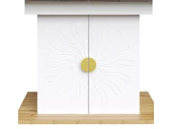 Mesa extensible para el comedor, la cocina y el salón, 110 (140) x 70 x 76 cm, chapa de madera con relieve, blanco