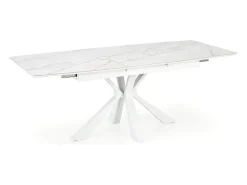 Mesa extensible piedra sinterizada mármol patas 160/200×89 cm
